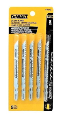 Dewalt Aluminum/Fiberglass Jigsaw Blades [5 Pack] T Shank