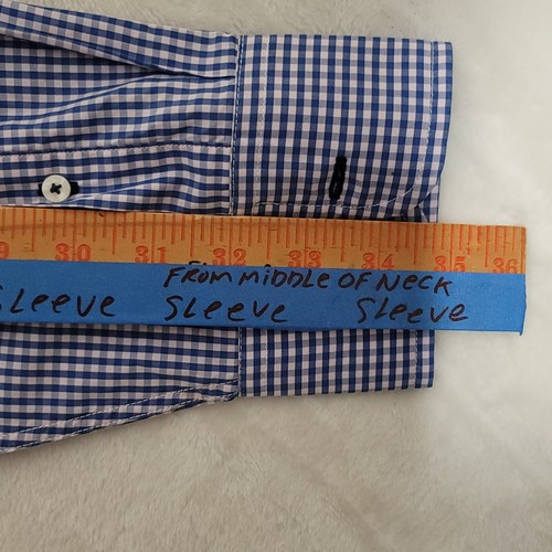 UNTUCKit Mens Dress Shirt Sz XXL 2XL Blue Button Down Gingham Long Sleeve - Picture 9 of 10