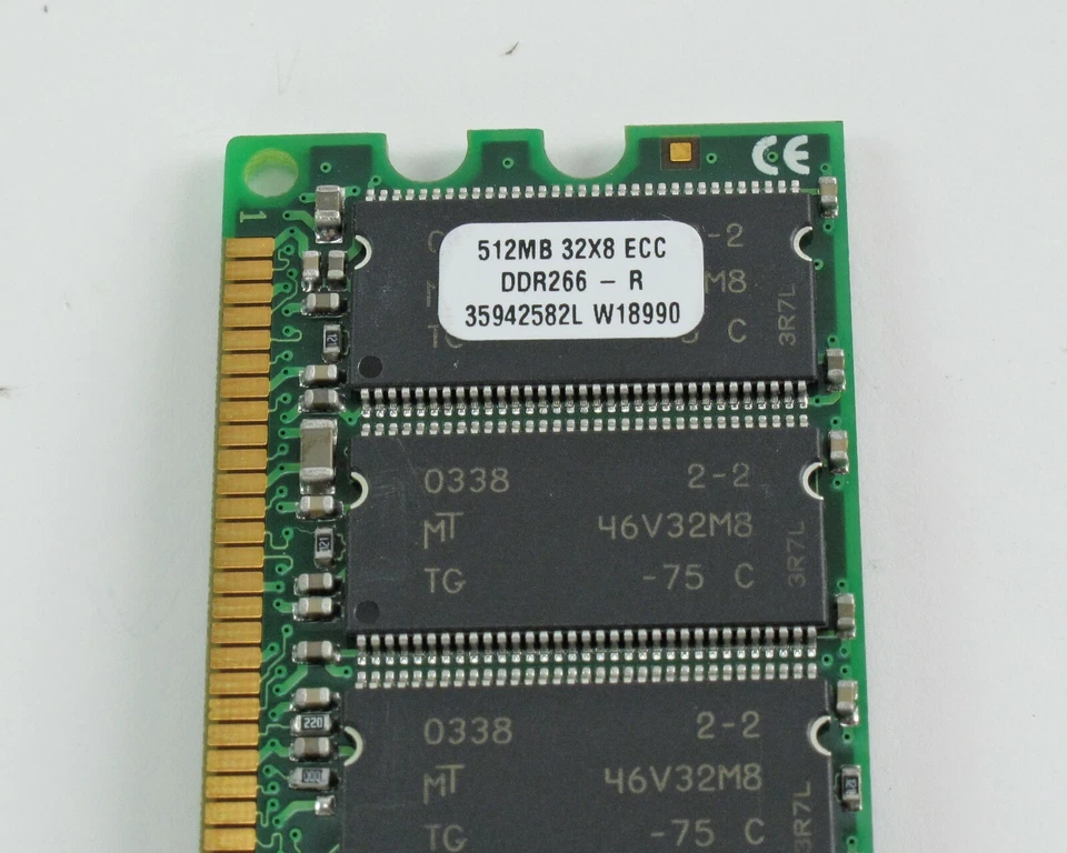 Lot of (2) Wintec RAM 35942582L- 512MB 32X8 ECC - PC2100 DDR266 Memory- 184 Pin - Image 3 of 4