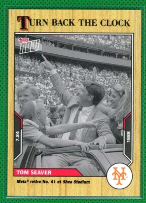 2021 Topps Turn Back The Clock #115 TOM SEAVER Mets Retire No 41 at Shea Stadium