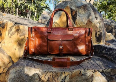 30 '' Herren Weekender Behandelt Leder Reisegepäck Fitness Original Reisetasche