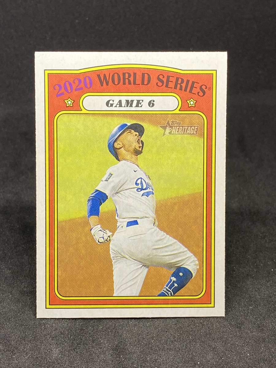 2021 Topps Heritage 2020 World Series Game Mookie Betts Dodgers