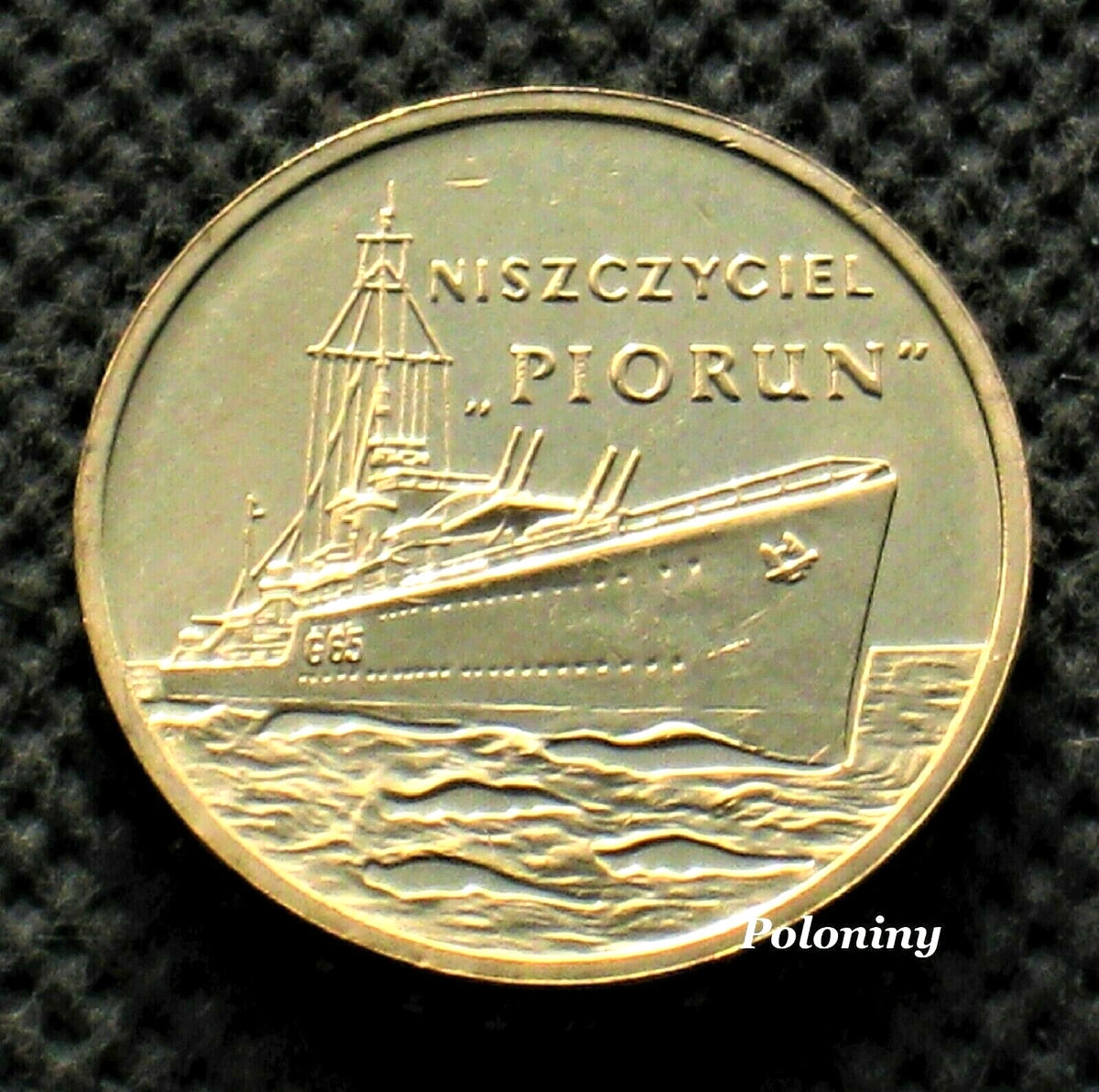 COMMEMORATIVE 2 ZLOTE COIN OF POLAND - POLISH NAVY DESTROYER ORP