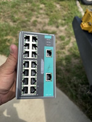 MOXA (EDS-316-T) Ethernet Device Switch w/ 16 10/100BaseT(X) ports *READ DESC*