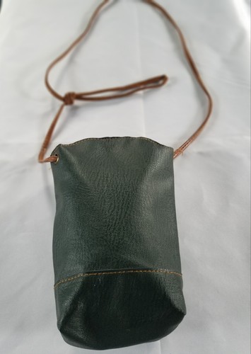 Heroing Brand Vintage Italian Leather Green Pouch w/Chestnut Strap. Y2K. EC. , $20.5 - Photo 7