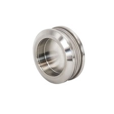 Muschelgriff Edelstahl Silber Einlassgriff Griffmuschel Griffmulde Glas Türgriff