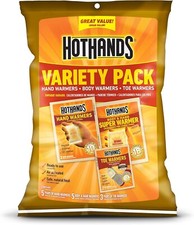 HotHands Toe Hand,  Body Warmer Variety Pack Long Lasting Safe Natural Warmers