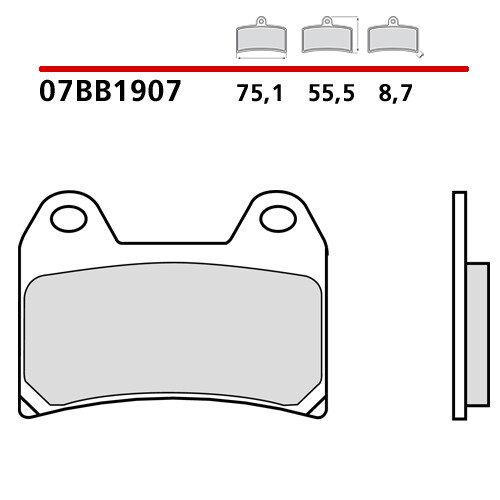 Paire Plaquettes de Frein Avant BREMBO Moto Morini 9 1/2 1200 06> - Photo 1/9