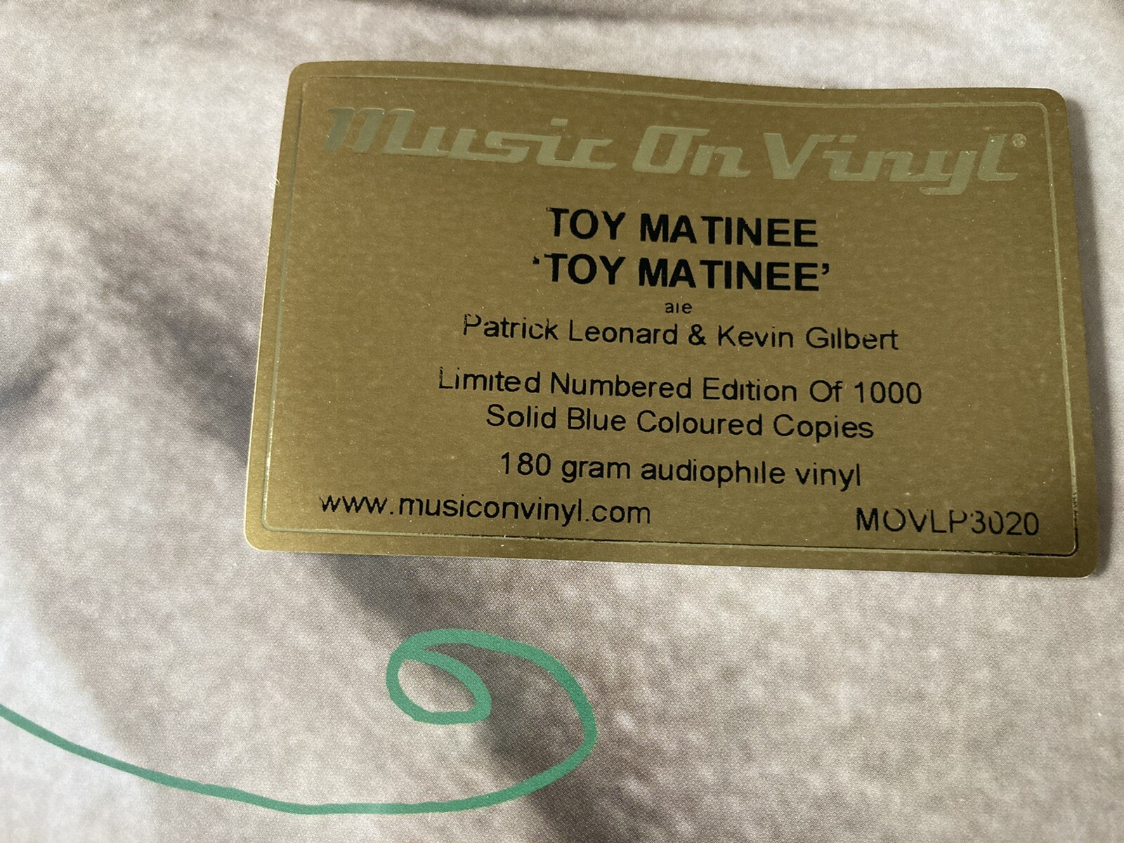 TOY MATINEE LP Ltd Ed 299 BLUE VINYL 180gr LP Kevin Gilbert Patrick