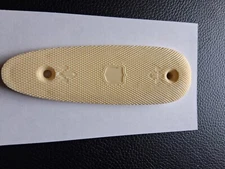 Herters Butt Plate - White Checkered Plastic