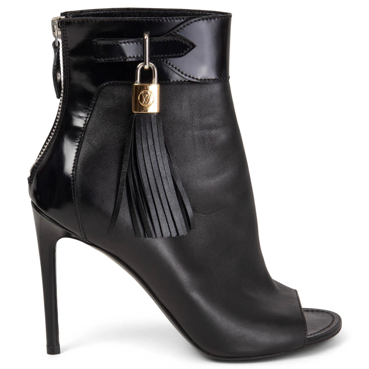 shoes, black, louis vuitton, ankle boots, black boots - Wheretoget