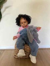 Reborn Dolls 28In Julieta Toddler Baby With Hand-Rooted Afro Hair Dark Skin Girl