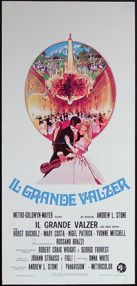 Locandina originale film Il grande valzer (1972) - Regia di Andrew L. Stone
