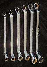 SNAP-ON TOOLS METRIC / SAE Deep Offset Box Wrench SET/LOT 6pcs USA