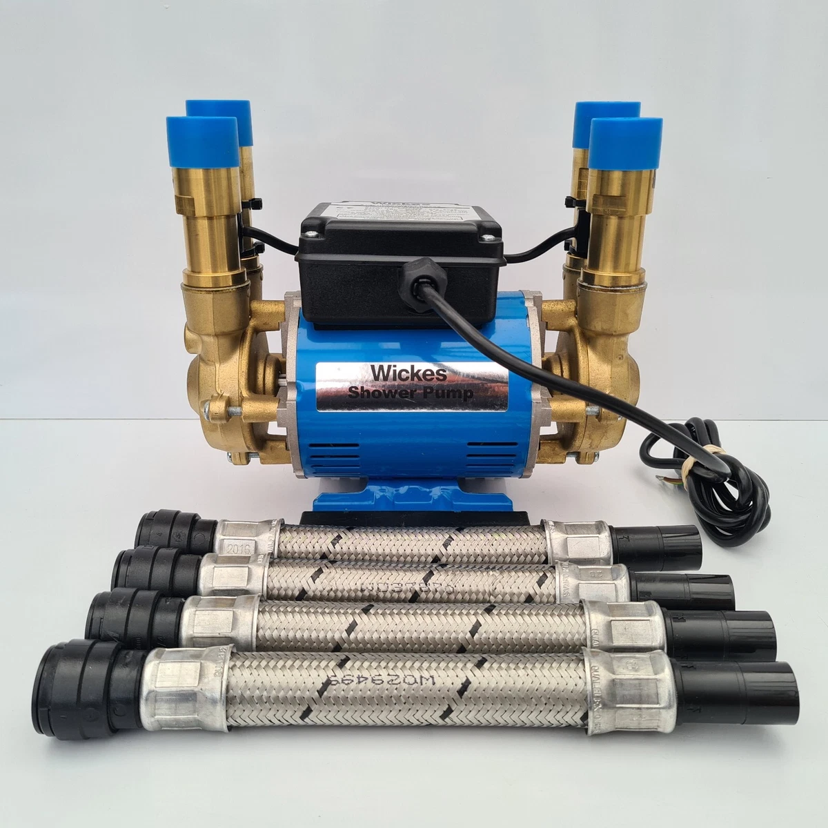 Grundfos Wickes 2.0 Bar Heavy Duty Twin Impeller Brass Positive Shower Pump  | eBay