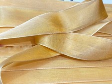 vintage 1900s french apricot shimmer 1" ribbon 1yd made in France