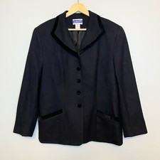 VTG Pendleton Women s 100 Wool Black 4 Button Blazer Sz 10 see Desc