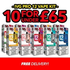 IVG Pro 12 Vape Kit | Rechargeable Vape | All Flavours |  Vape Kit | E-Cig