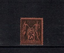 FRANCIA YVERT 91 SCOTT 93 " COMERCIO DE PAZ SALVIA 25c NEGRO SOBRE ROJO " MH EN MUY BUEN ESTADO VER J097