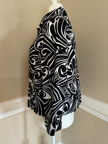 E-COLO-O-GIE JACKET, Blazer, Pockets, Womens Large, Retro Swing 60s Print - Picture 7 of 11
