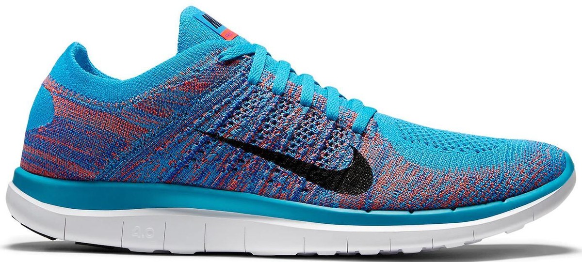 Nike Free 4.0 Flyknit Blue Lagoon Crimson for Sale  display picture 2