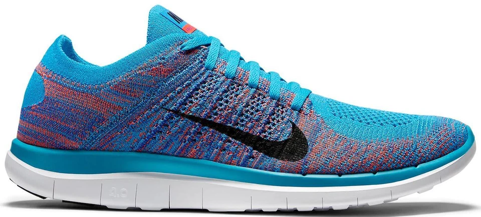 Nike Free 4.0 Flyknit Blue Lagoon Crimson