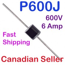 1/2/3/4/5pcs P600J 600V 6A RECTIFIER Diode P600 Axial Through Hole Vishay