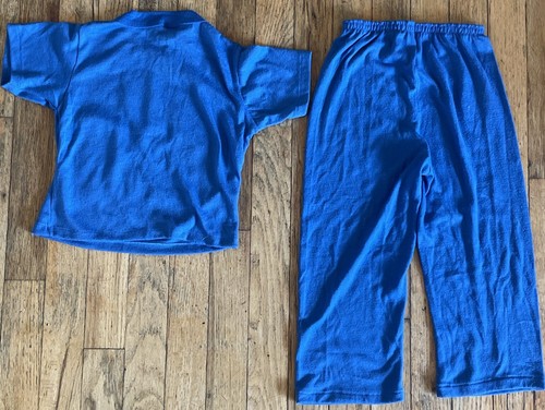 VTG 1990 Superman Size 5 Long Sleeve Shirt Blue Pajamas Pants Outfit PCA Apparel - Picture 6 of 6