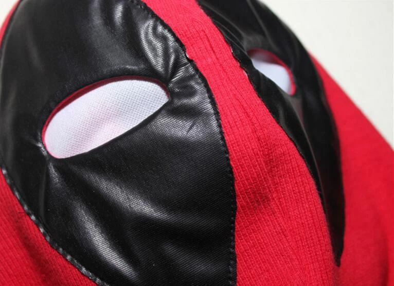 Deadpool Youth Mask Leather Balaclava X-Men Halloween Costume Hood Cosplay - Image 4 of 4