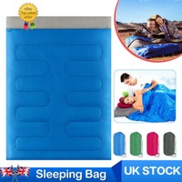 Double Sleeping Bag with 2 Pillows, 220 x 150cm Sleeping Bag UK