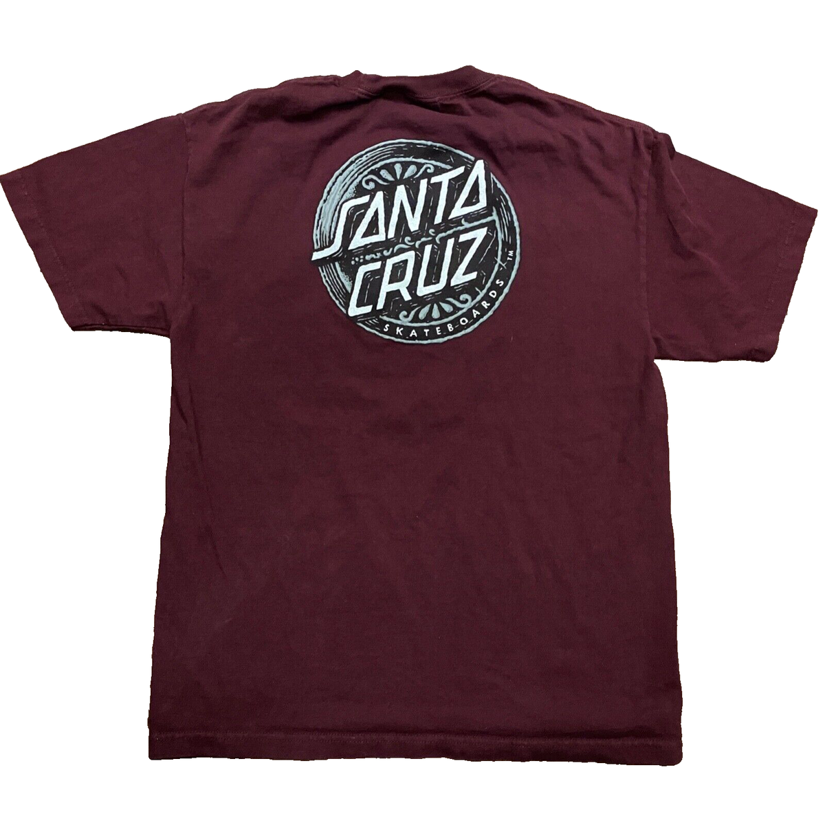 VTG Santa Cruz Sz Medium-Large Maroon Red T-Shirt 90s Y2K 
