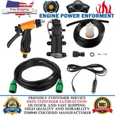 Portable 12V 160PSI High Pressure Car Wash Pump Kit Electric Washer Self Priming