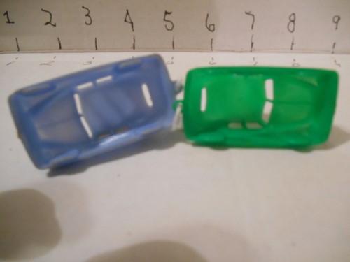 Antique Pyro Plastic Cars Green & Blue Lot of 2 - Picture 4 of 4
