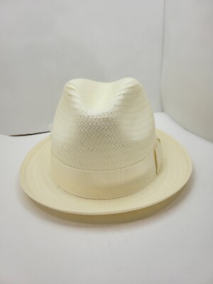 BAILEY SUNTINO WHITE STRAW FEDORA MADE IN USA | eBay display picture 1