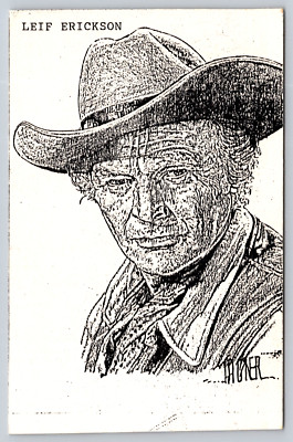 Postcard Artist John Hagner Moab Utah Leif Erickson Actor TV High Chapparral