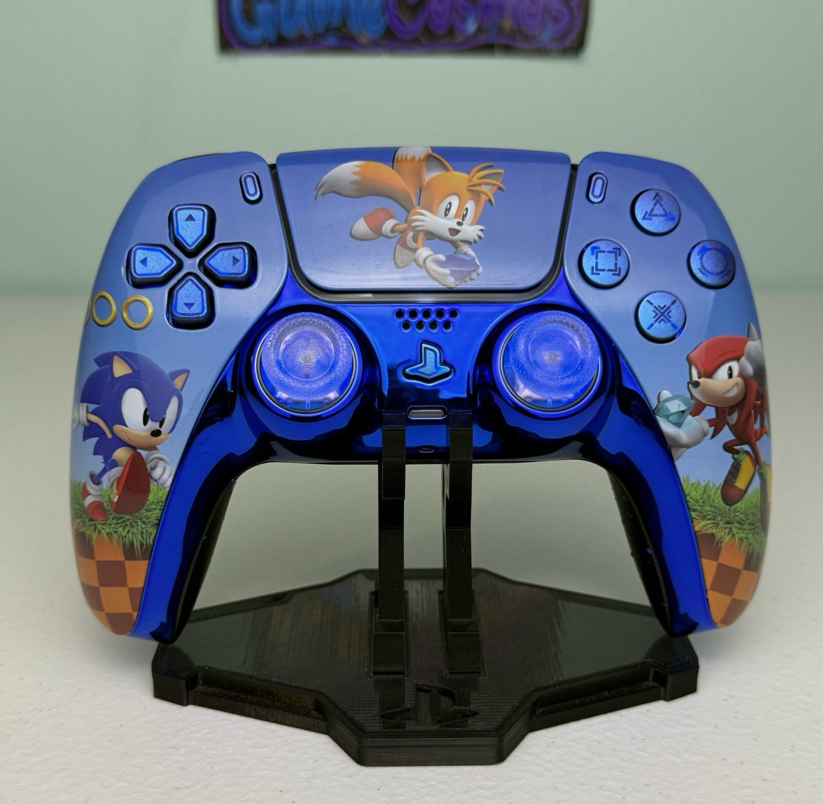 Sonic The Hedgehog  - RGB LED - Custom Wireless Controller for PS5 Or PC