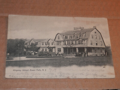 ESSEX FELLS NJ - KINGSLEY SCHOOL - 1908 USED POSTCARD - ESSEX COUNTY