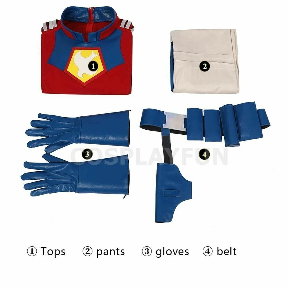 Disfraz de Escuadrón Suicida Pacificador Disfraz Cosplay Traje Hecho a Medida Foto 4 de 4