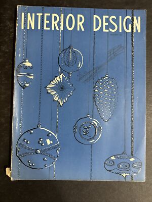 INTERIOR DESIGN MAGAZINE * 1957 * DEC * VERY RARE  #INT-15