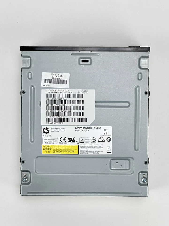 HP 16x SATA CD/DVD-RW Drive DH-16AESH--J2R 624592-001 - Image 2 of 4
