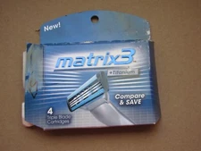 Matrix3 Titanium Triple Blade Refill Cartridges Blades 4 Ct PACKAGE OPEN