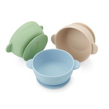 PandaEar 3 Pack Baby Bowls with Suction Stay Put Onesize, Multicolor