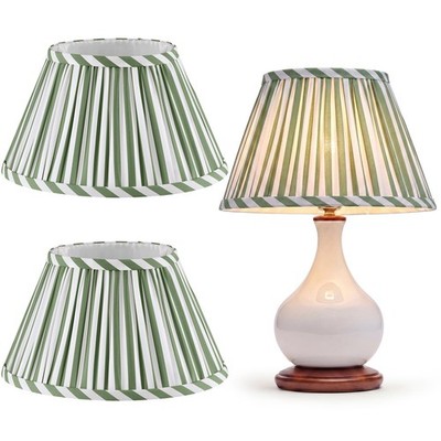 2 Pack Small Pleated Lamp Shades, 5'' Top x 10'' Bottom x 5.5'' High Bell Fabric...