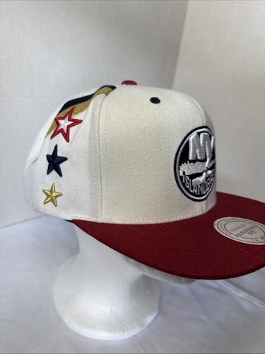 New York Islanders Mitchell & Ness Snapback NHL Hat American Flag on Side RARE - Picture 2 of 22