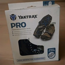 Yaktrax Winter Pro Ice Boot Shoe Traction Device Grips Black Small 096506086099