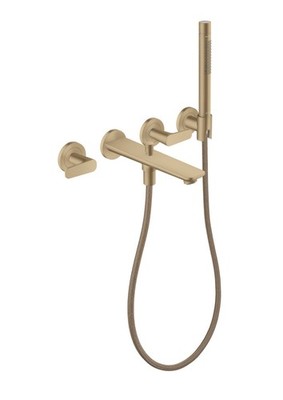 Hansgrohe 3-hole finish set bath mixer wall UP 49480140 Brushed Bronze