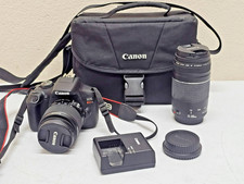CANON EOS Rebel T7 DSLR with EFS 18-55mm Lens 75-300mm Lens Battery Charger