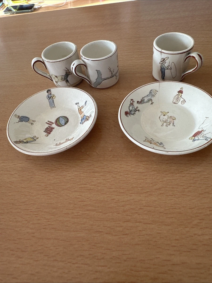 Duo de tasses de dinette Sarreguemines collection Le Cirque