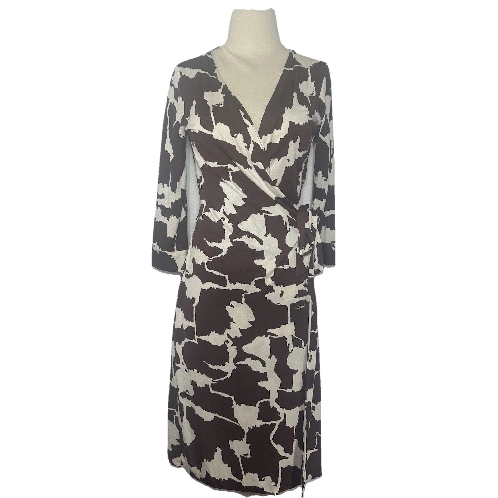 Diane Von Furstenberg DVF Julian Or Jeanne Silk Jersey Wrap Dress Size 10