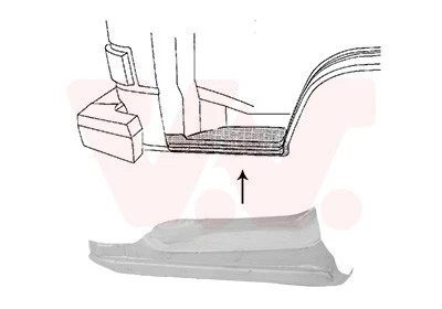 VAN WEZEL Einstiegblech Links (5870101) für VW Transporter T3 | Türschweller, - Bild 1 von 1